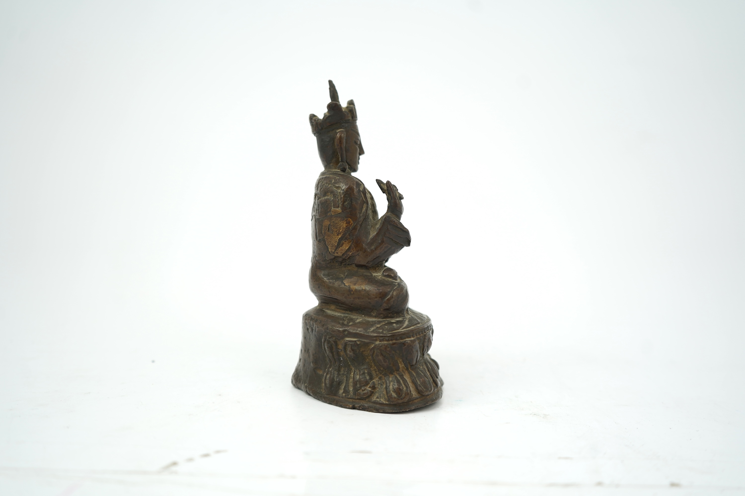 A Nepalese copper alloy figure of Vairocana, 19th century or later